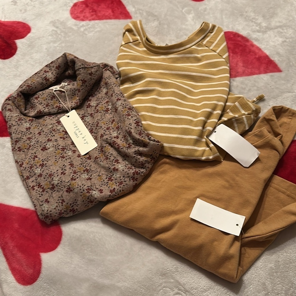 NWT Bundle Dillards girl copper key Chelsea & Violets and ally b tops